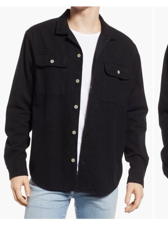 Madewell Other - Madewell Men XS Brushed Twill Easy Shirt Shacket Jacket Shirt Button Up Black